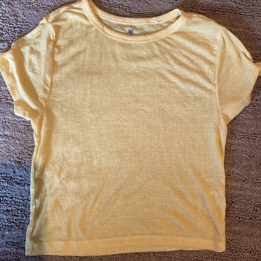 PacSun Yellow Crop Top, Size Medium